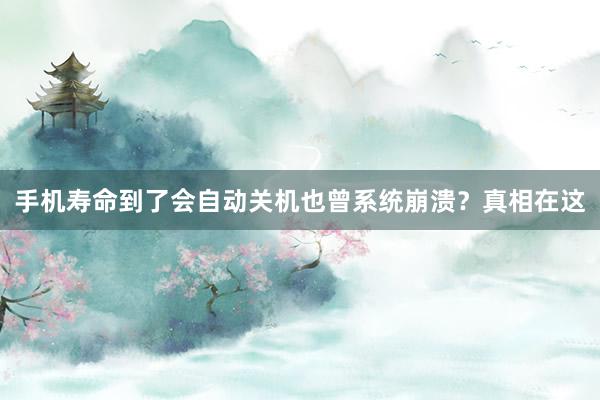 手机寿命到了会自动关机也曾系统崩溃？真相在这